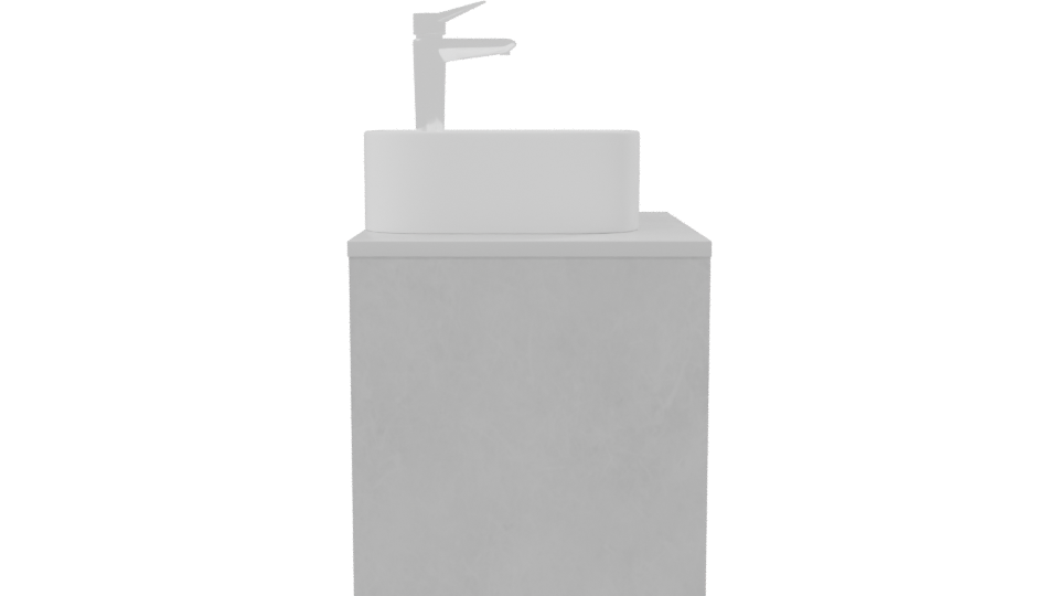Minimalist Bathroom Vanity with Vessel Sink 3D Model - Professional 3D Model Render 8