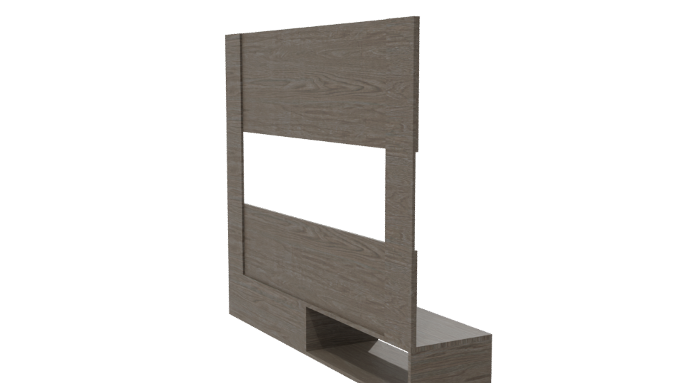 Modern Wooden TV Stand 3D Model - Professional 3D Model Render 7