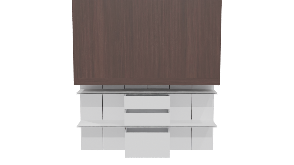 Modern Wooden Storage Cabinet 3D - Professional 3D Model Render 5