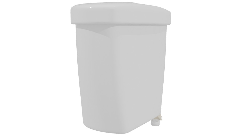 Minimalist White Pot 3D Model - Professional 3D Model Render 3