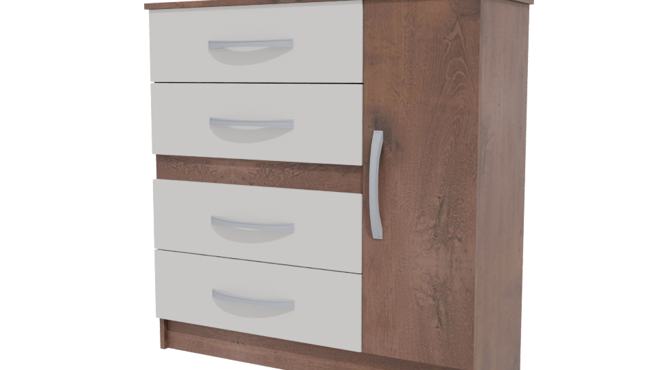Stylish Wooden Storage Cabinet 3D - Professional 3D Model Render 12