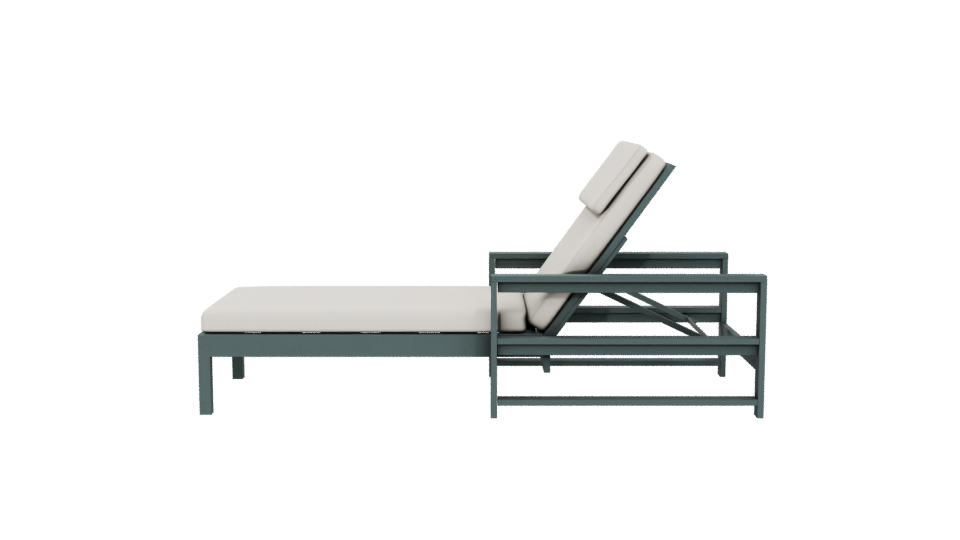 Stylish Outdoor Lounger 3D Model - Professional 3D Model Render 5