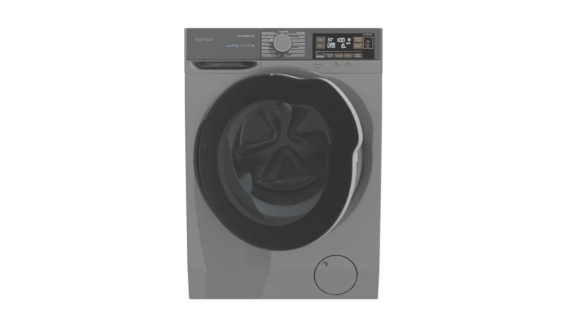 Sleek Front-Loading Washer Model - Professional 3D Model Render 11