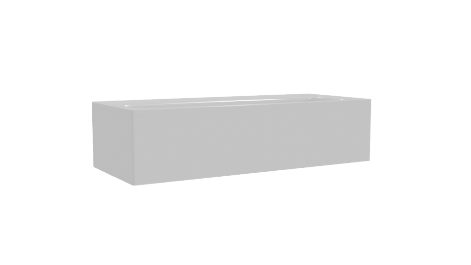Stylish Rectangular Bathtub Model - Professional 3D Model Render 10