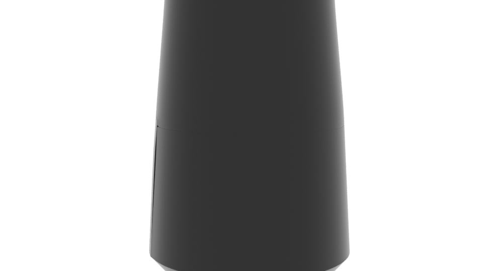 Sleek Black Air Fryer Model - Professional 3D Model Render 4