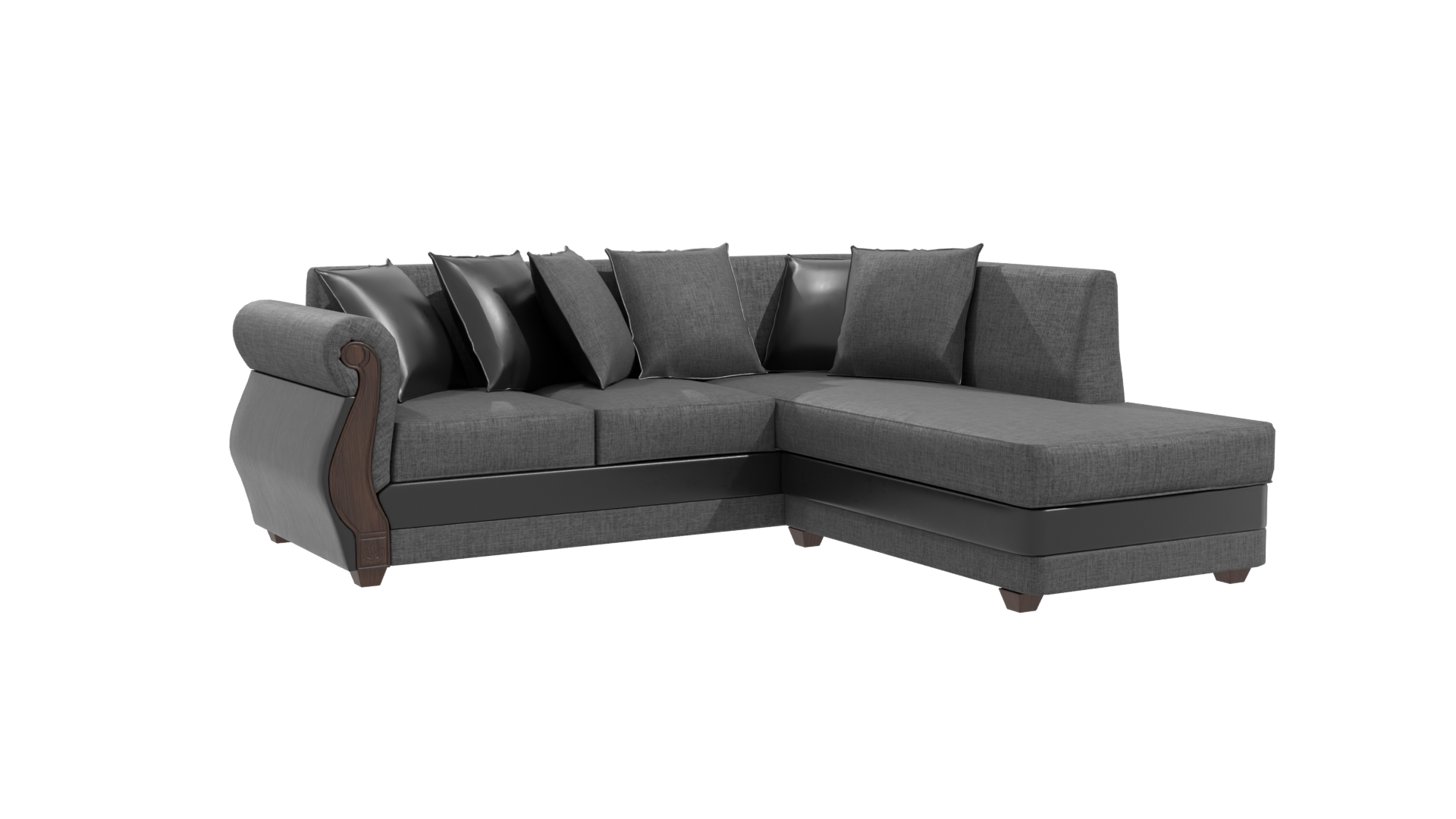 Stylish Corner Sofa 3D Model - Professional 3D Model Render 10