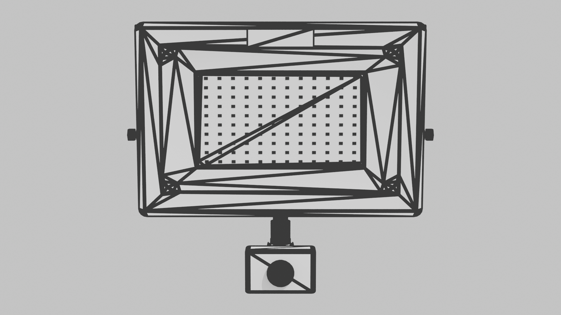 100W LED Reflector Light 3D - Professional 3D Model Render 10