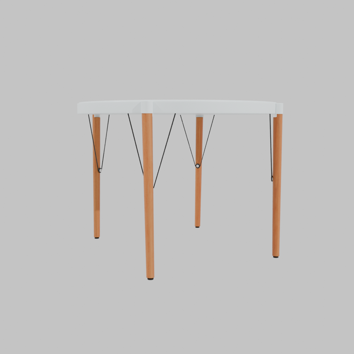 Mesa Comedor MDF, PP y Madera 100x75 cm