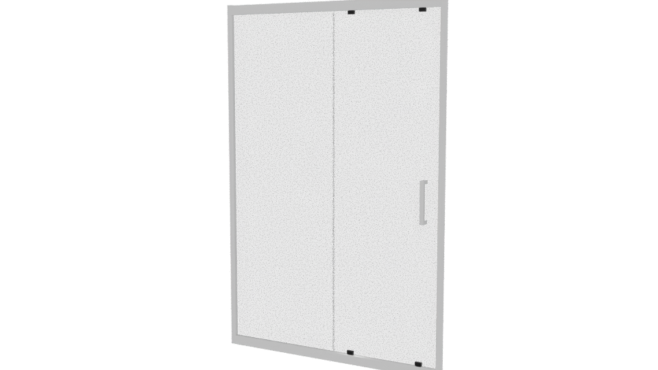 Sleek Double Glass Door Model - Professional 3D Model Render 12