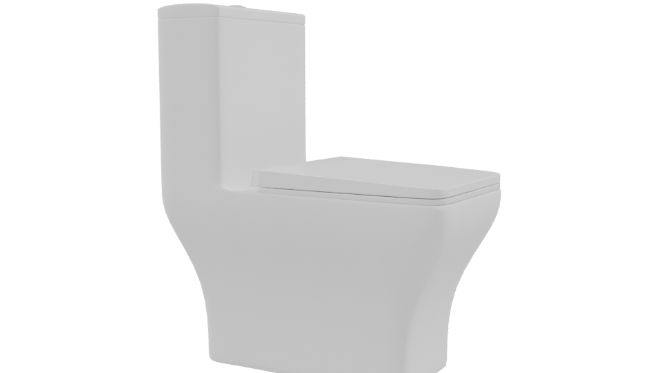 Stylish Modern Toilet 3D Model - Professional 3D Model Render 9
