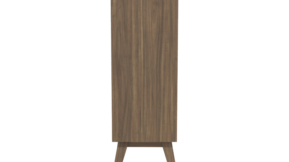 Stylish Modern Wooden Chest of Drawers 3D Model - Professional 3D Model Render 2