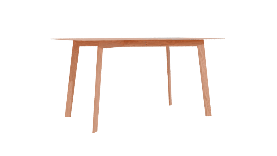 Modern Glass Top Dining Table 3D Model - Professional 3D Model Render 4