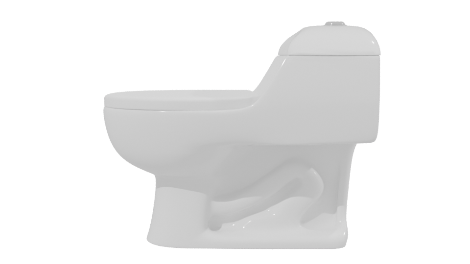 Stylish Toilet 3D Model - Professional 3D Model Render 2
