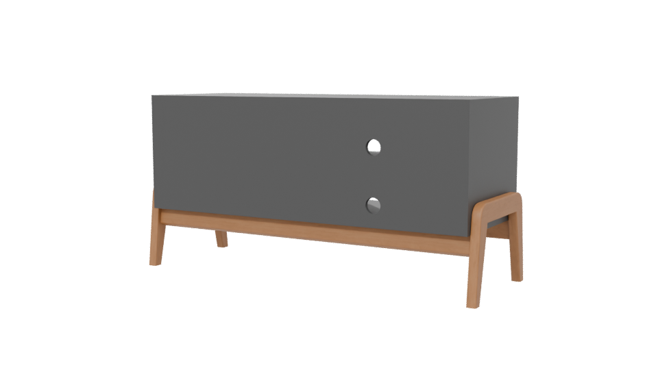 Contemporary Media Console 3D Model - Professional 3D Model Render 6