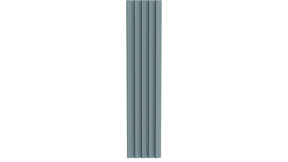 Stylized Vertical Slat Decorative Panel 3D Model - Professional 3D Model Render 5