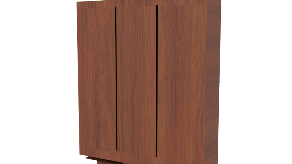 Stylish Wooden Storage Cabinet 3D - Professional 3D Model Render 6
