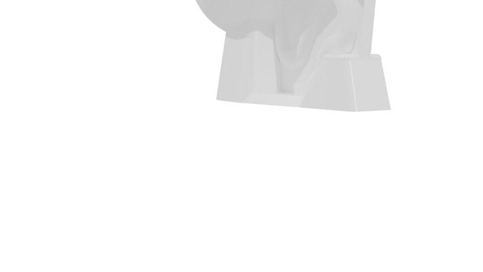 Stylish White Toilet 3D Model for Your Projects - Professional 3D Model Render 4