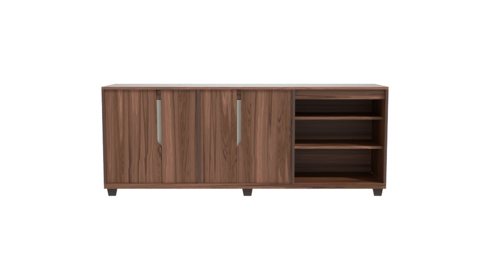 Stylish Wooden Cabinet Model - Professional 3D Model Render 11