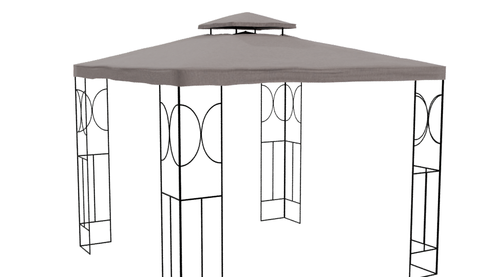 Stylish Outdoor Canopy Tent - Professional 3D Model Render 10