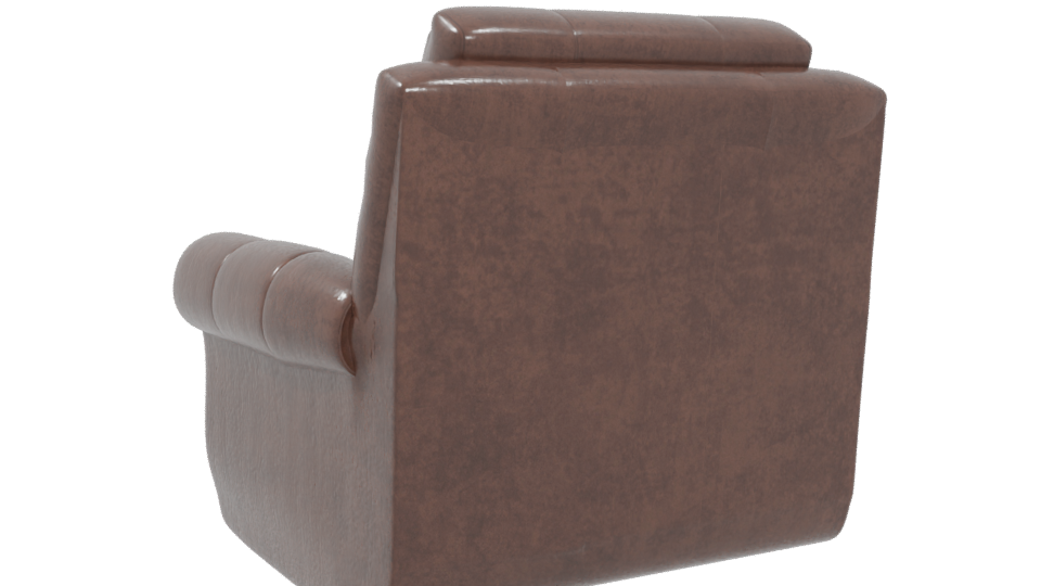 Classic Leather Armchair 3D Model - Professional 3D Model Render 4