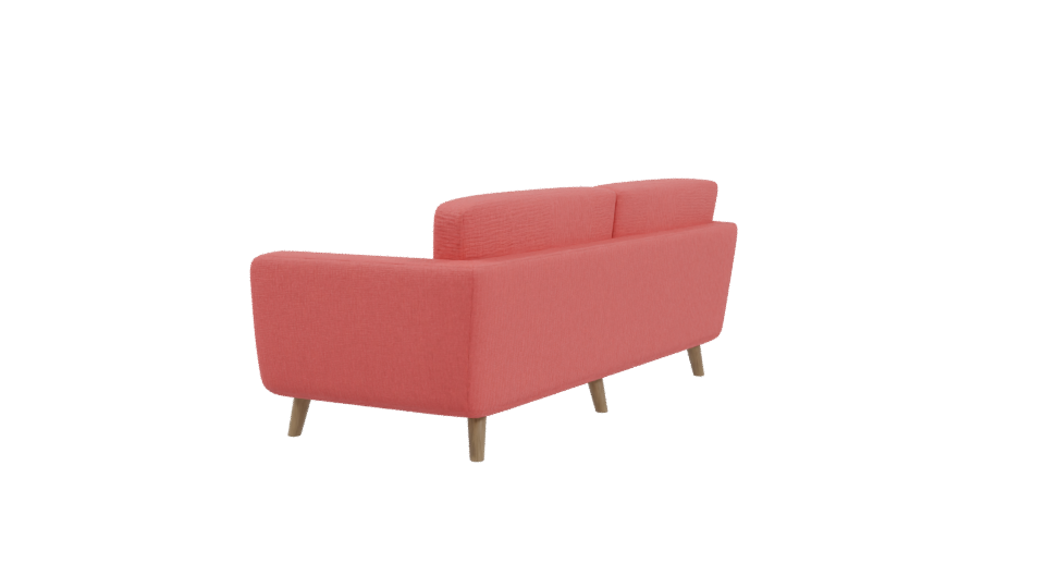 Stylish Modern Fabric Sofa 3D Model - Professional 3D Model Render 3