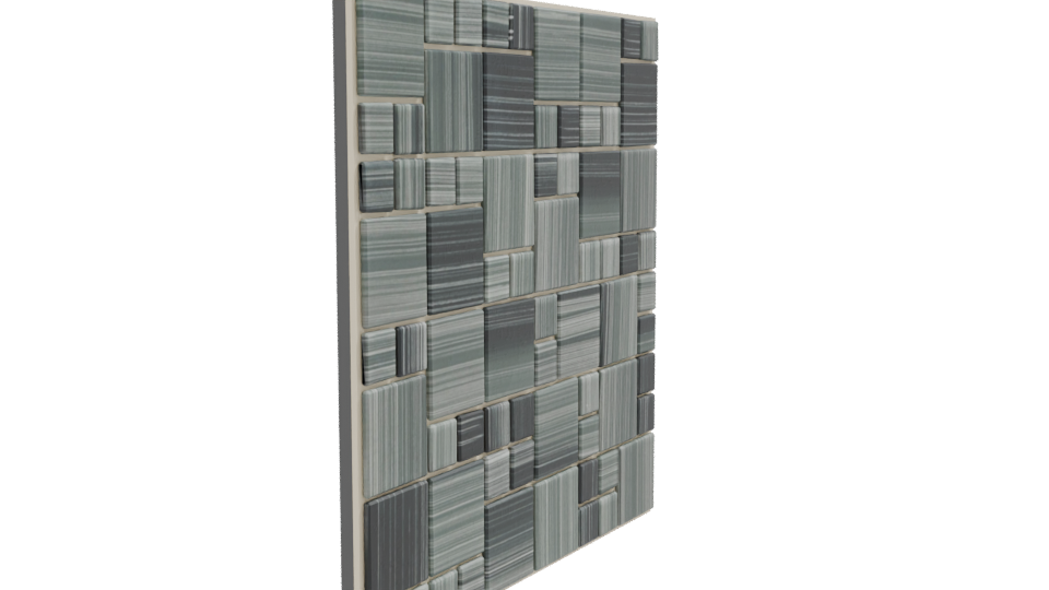 Geometric Mosaic Wall Tile Design - Professional 3D Model Render 9