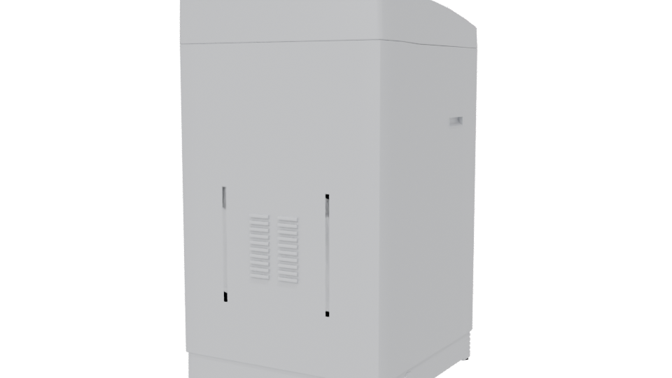 Minimalist Household Washing Machine 3D - Professional 3D Model Render 6