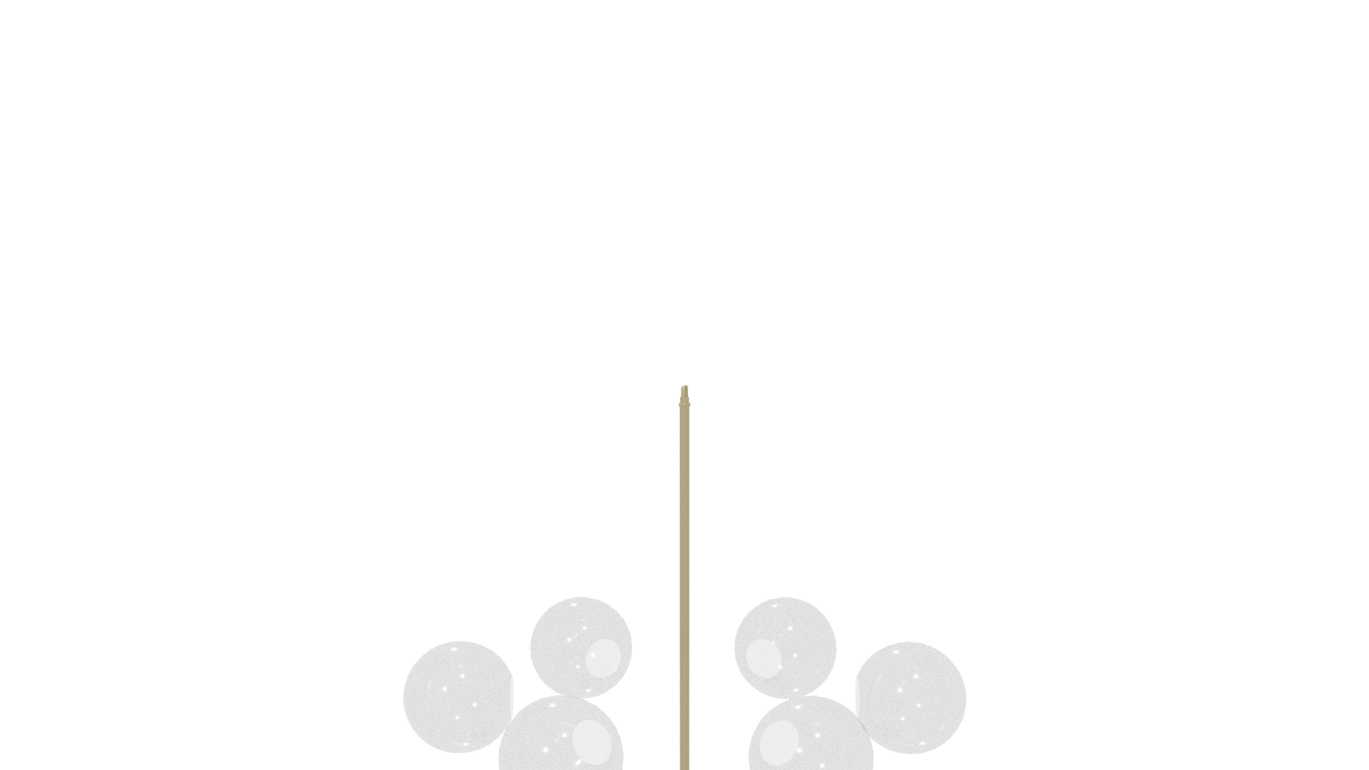 Elegant Modern Multi-Bulb Chandelier 3D Model - Professional 3D Model Render 6