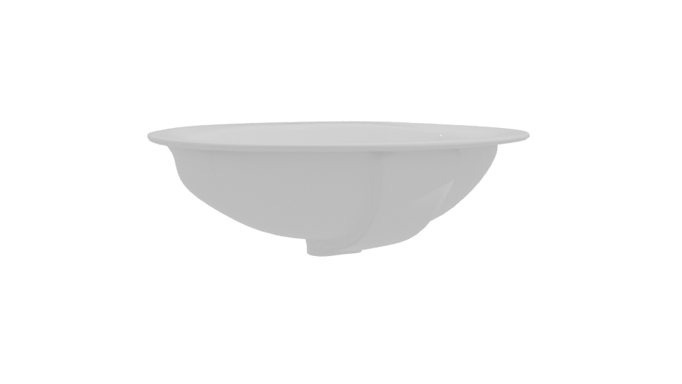 Elegant Round Ceramic Sink 3D Model - Professional 3D Model Render 10
