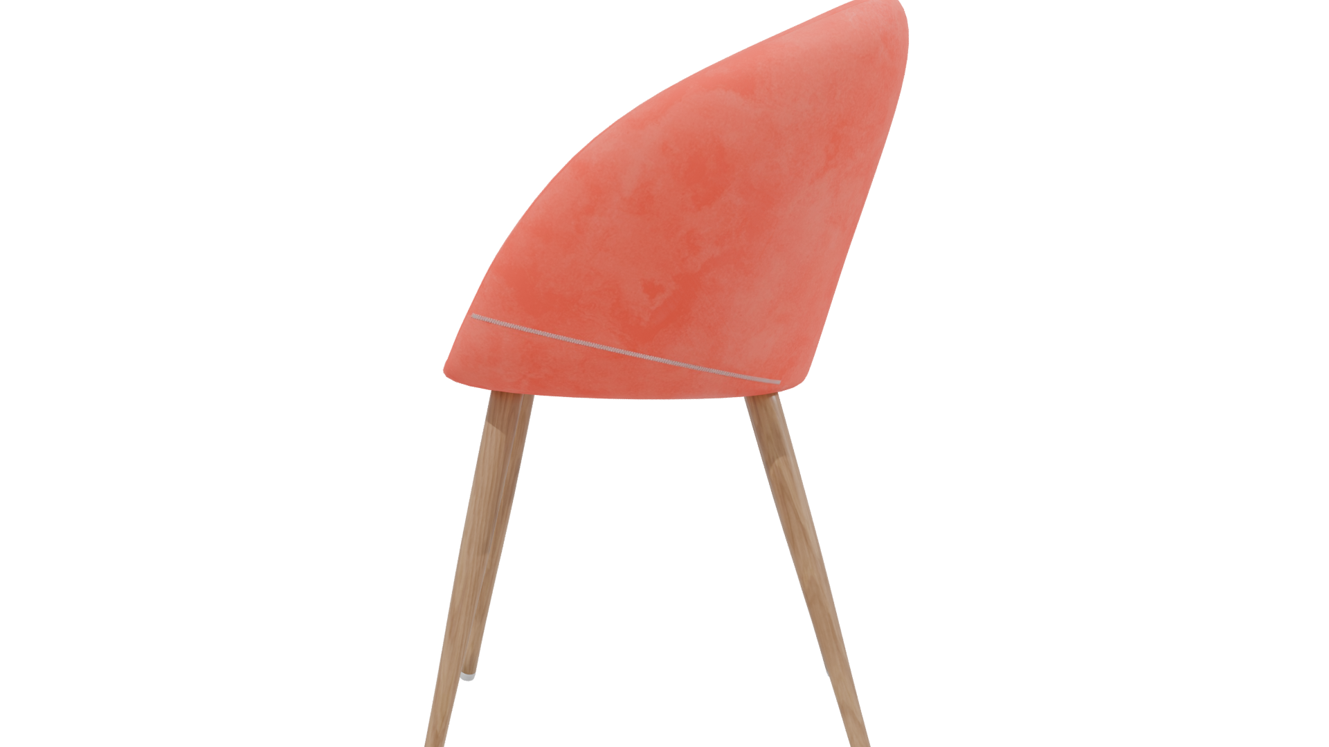 Modern Coral Accent Chair 3D - Professional 3D Model Render 2