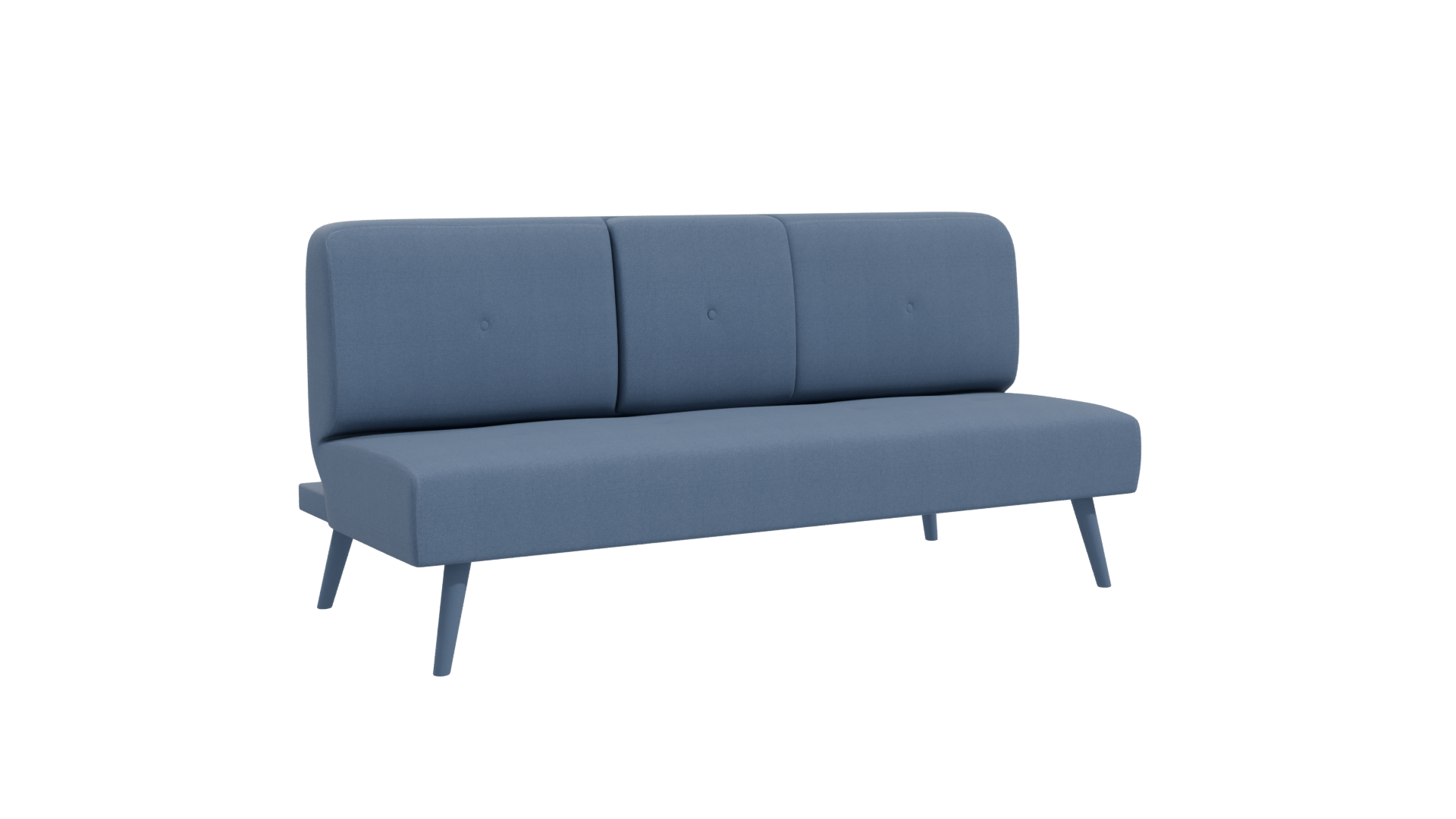 Blue Futon Sofa 3D Model - Professional 3D Model Render 10