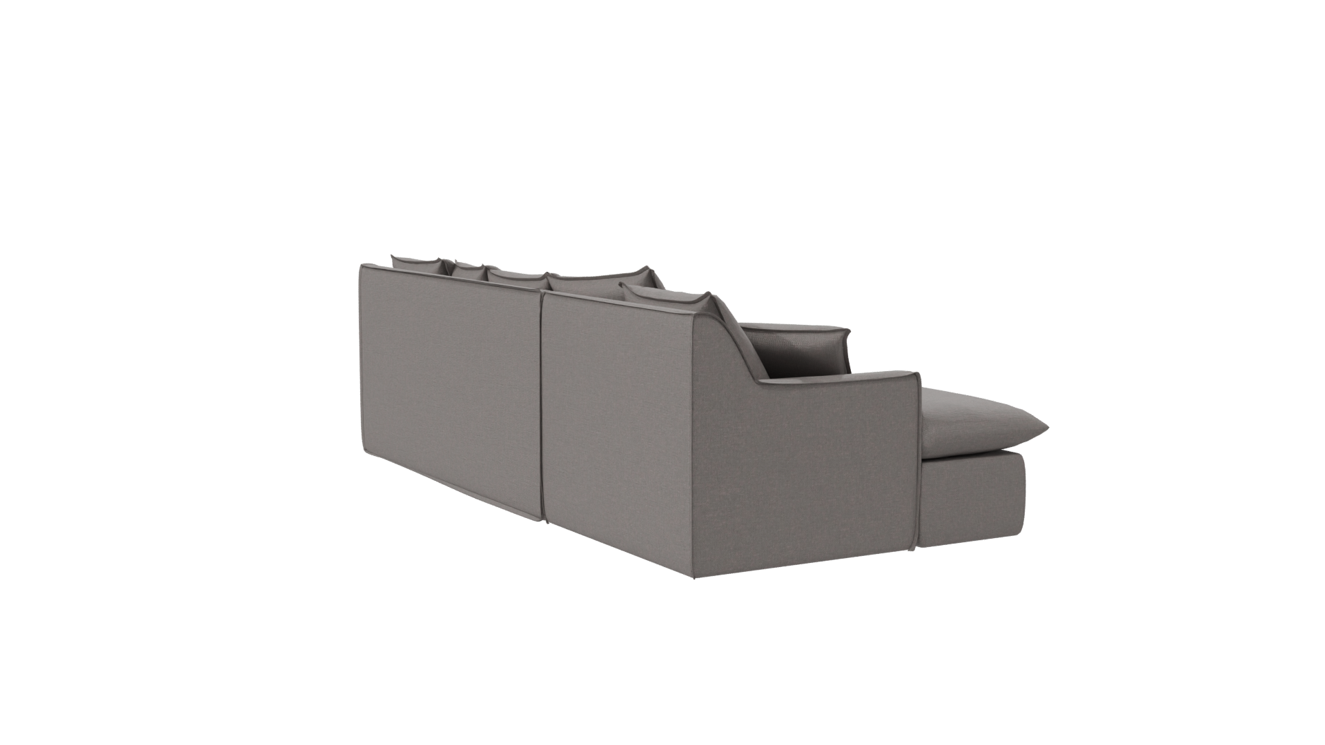 Contemporary Fabric Sectional Sofa 3D Model - Professional 3D Model Render 7