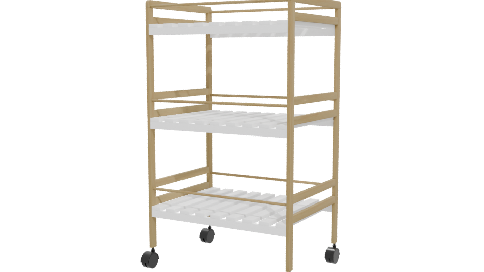 Elegant Multi-Tier Storage Rack 3D - Professional 3D Model Render 12