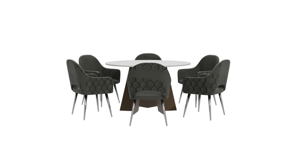 Stylish Modern Dining Set 3D Model - Professional 3D Model Render 11