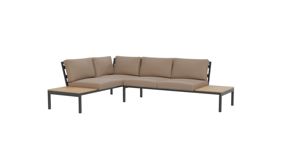 Modern Outdoor Sofa Set 3D - Professional 3D Model Render 12