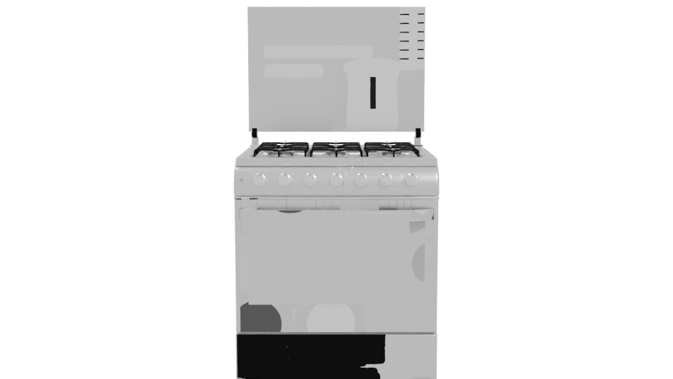 Modern Gas Stove 3D Model - Professional 3D Model Render 11