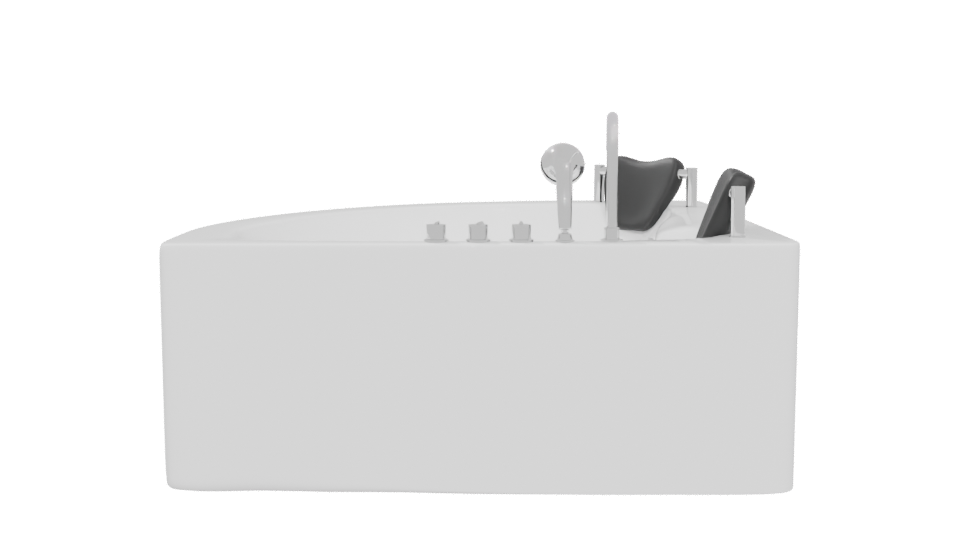Elegant Corner Bathtub Model 3D - Professional 3D Model Render 5