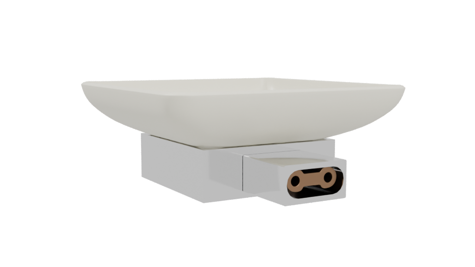 Minimalist Ceramic Sink Model - Professional 3D Model Render 4