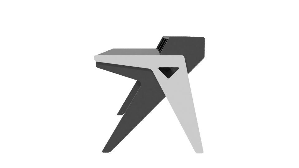 Minimalist Study Desk Model - Professional 3D Model Render 2