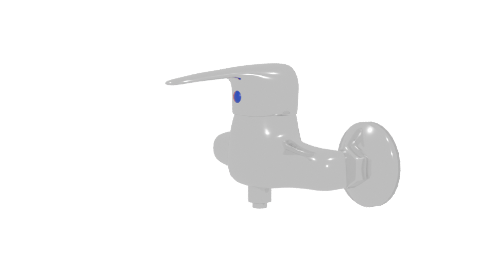 Stylish Wall-Mounted Faucet 3D - Professional 3D Model Render 4