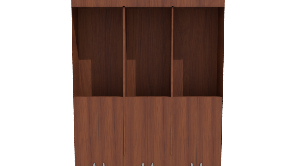 Stylish Wooden Storage Cabinet 3D - Professional 3D Model Render 11
