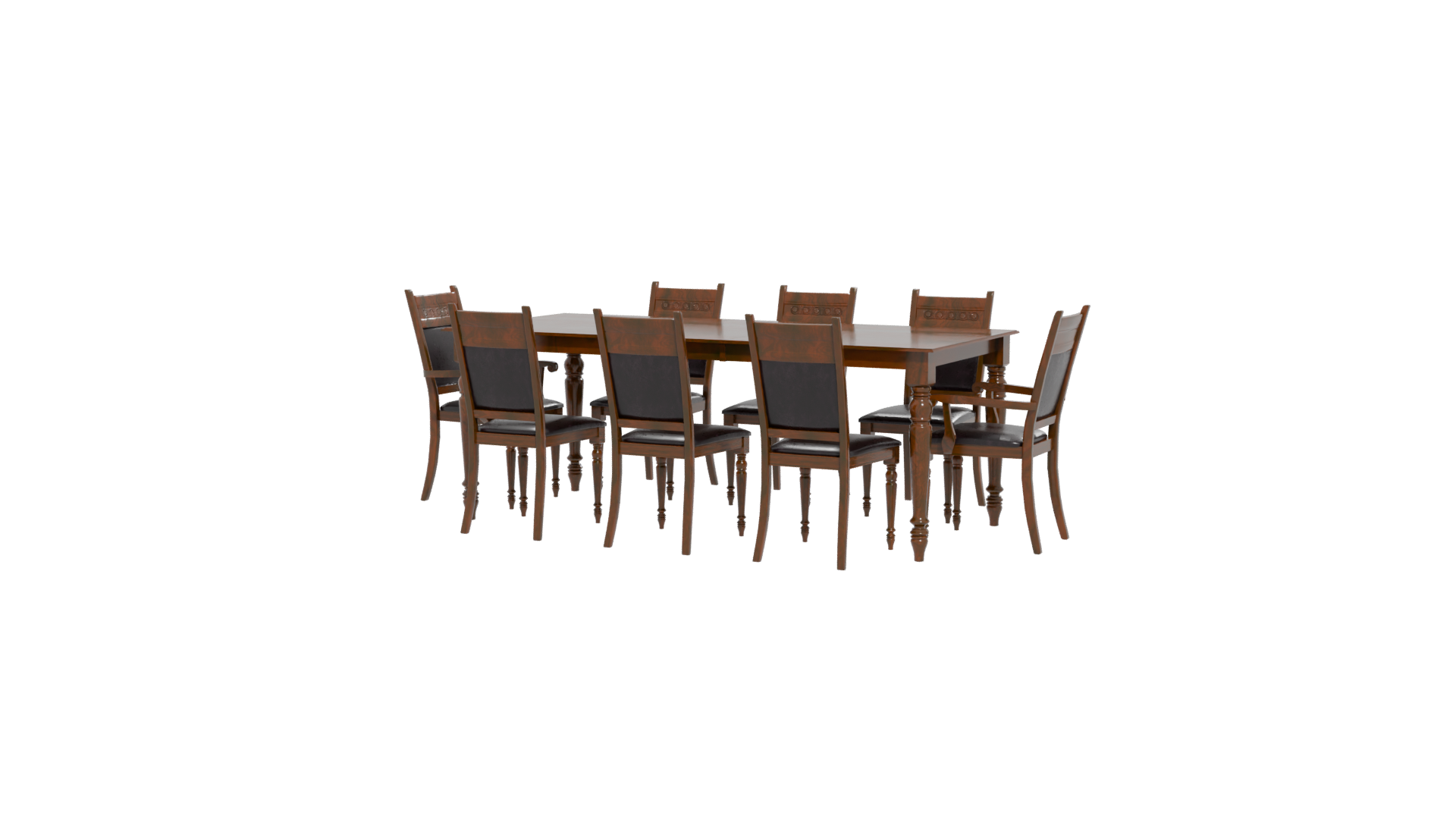 Elegant Dining Table Set 3D - Professional 3D Model Render 12