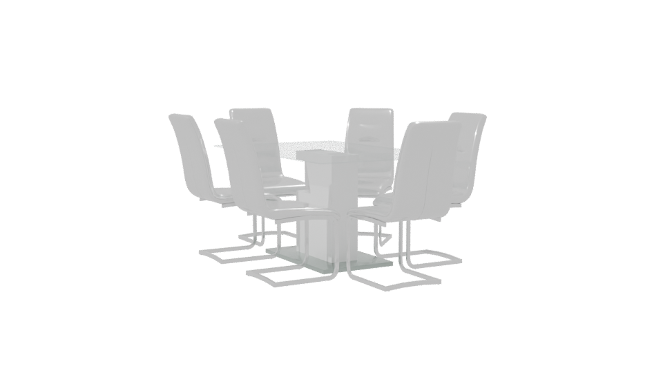 Rectangular Dining Table 3D Model - Professional 3D Model Render 7