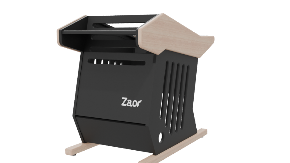 Stylish Wooden Baby Cradle Model - Professional 3D Model Render 6