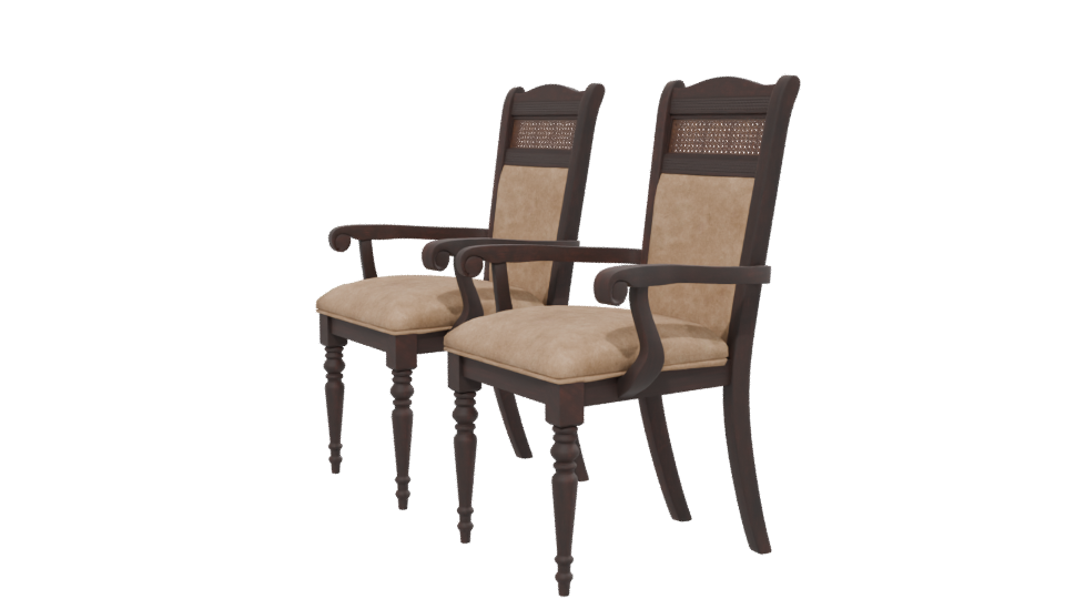 Classic Wooden Armchair Model - Professional 3D Model Render 13