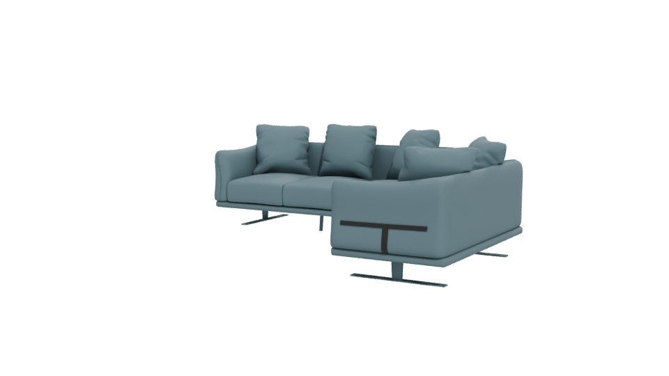 Stylish Modern Sectional Sofa 3D - Professional 3D Model Render 12