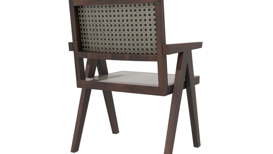 Stylish Modern Wooden Chair 3D - Professional 3D Model Render 6