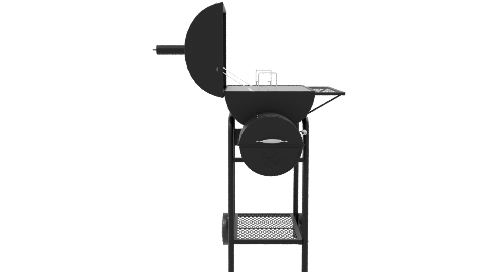 Outdoor Charcoal Grill Model - Professional 3D Model Render 8