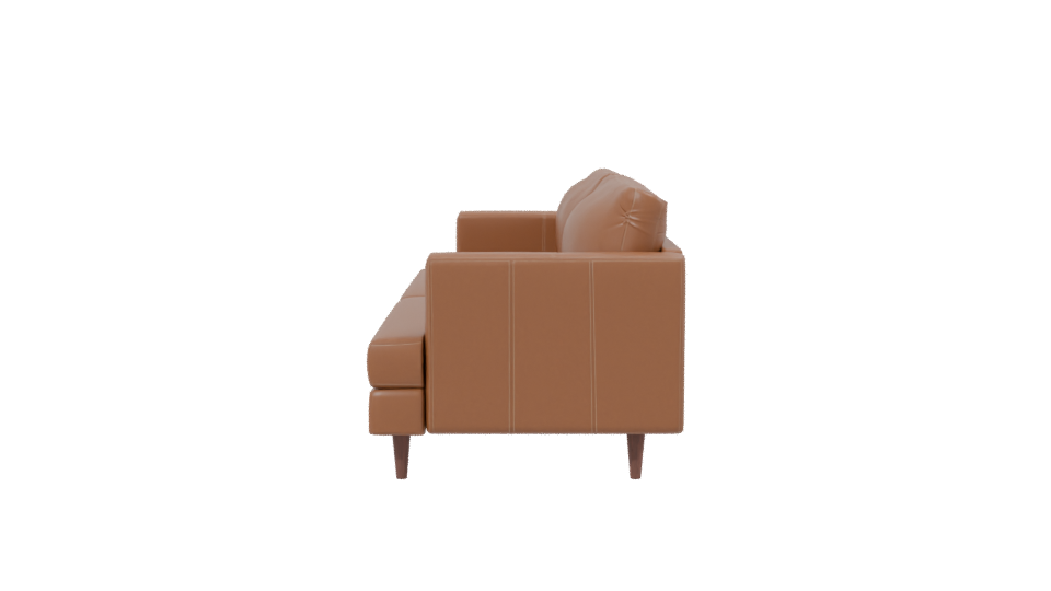 Modern Leather Sofa 3D Model - Professional 3D Model Render 2