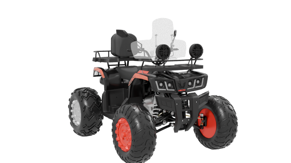 Stylized ATV Quad Bike Model - Professional 3D Model Render 13